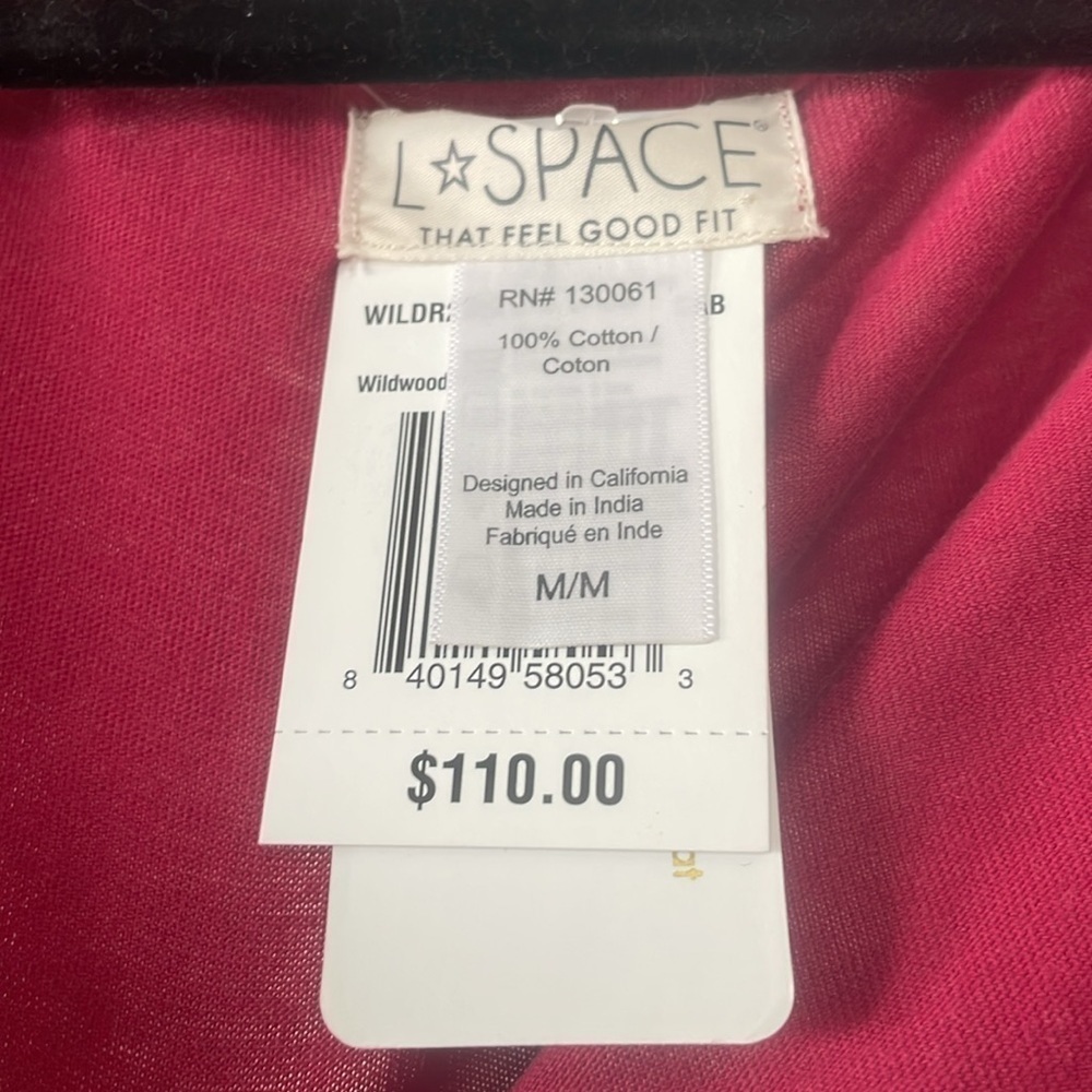 ⭐️ NWT L*Space Wildwood Mini Dress In Color Maroon Size Medium - Picture 7 of 8